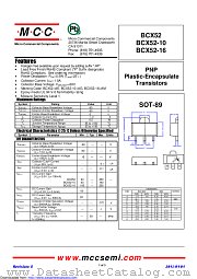 BCX52-16 datasheet pdf Micro Commercial Components