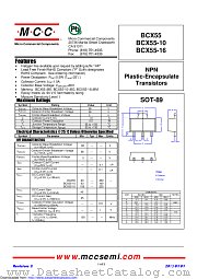 BCX55-16 datasheet pdf Micro Commercial Components