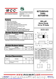 BZT52B51S datasheet pdf Micro Commercial Components