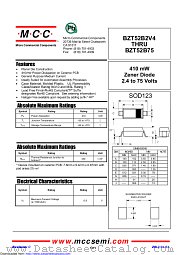 BZT52B3V3 datasheet pdf Micro Commercial Components