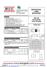 BZT52C3V0S datasheet pdf Micro Commercial Components