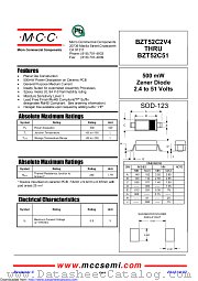 BZT52C51 datasheet pdf Micro Commercial Components