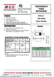 BZX584B9V1 datasheet pdf Micro Commercial Components