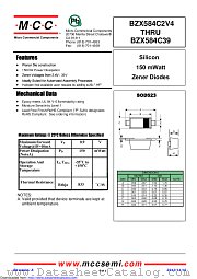 BZX584C9V1 datasheet pdf Micro Commercial Components