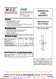 BZX79C3V0 datasheet pdf Micro Commercial Components