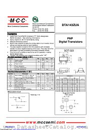 DTA143ZUA datasheet pdf Micro Commercial Components