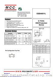 ESDA6V1L datasheet pdf Micro Commercial Components