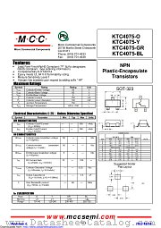 KTC4075-O datasheet pdf Micro Commercial Components
