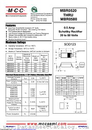 MBR0530 datasheet pdf Micro Commercial Components
