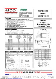 MBRB1020 datasheet pdf Micro Commercial Components