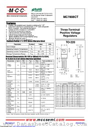 MC7808CT datasheet pdf Micro Commercial Components