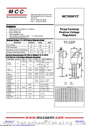 MC7809FCT datasheet pdf Micro Commercial Components