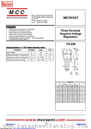MC7912CT datasheet pdf Micro Commercial Components