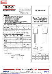 MC79L15BP datasheet pdf Micro Commercial Components