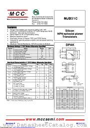 MJD31C datasheet pdf Micro Commercial Components