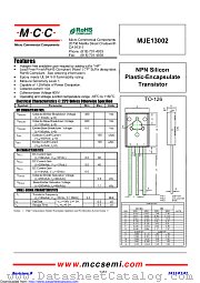 MJE13002 datasheet pdf Micro Commercial Components