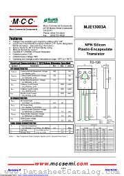 MJE13003A datasheet pdf Micro Commercial Components