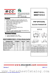 MMBT1015-L datasheet pdf Micro Commercial Components