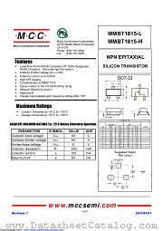 MMBT1815-L datasheet pdf Micro Commercial Components