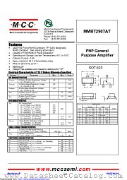 MMBT2907AT datasheet pdf Micro Commercial Components