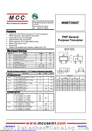 MMBT3906T datasheet pdf Micro Commercial Components