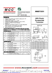 MMBT5551 datasheet pdf Micro Commercial Components