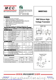 MMBTA93 datasheet pdf Micro Commercial Components