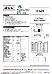 MMDL914 datasheet pdf Micro Commercial Components