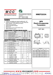 MMDT2222A datasheet pdf Micro Commercial Components