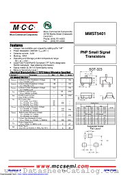 MMST5401 datasheet pdf Micro Commercial Components