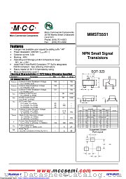 MMST5551 datasheet pdf Micro Commercial Components