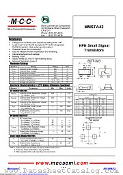MMSTA42 datasheet pdf Micro Commercial Components