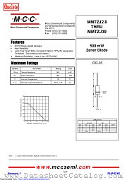 MMTZJ13A datasheet pdf Micro Commercial Components