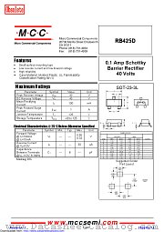 RB425D datasheet pdf Micro Commercial Components