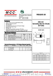 RB520S-30 datasheet pdf Micro Commercial Components