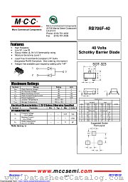 RB706F-40 datasheet pdf Micro Commercial Components
