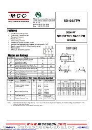 SD103ATW datasheet pdf Micro Commercial Components