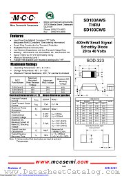 SD103CWS datasheet pdf Micro Commercial Components