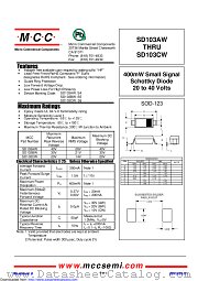 SD103BW datasheet pdf Micro Commercial Components