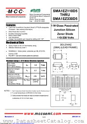 SMA1EZ270D5 datasheet pdf Micro Commercial Components