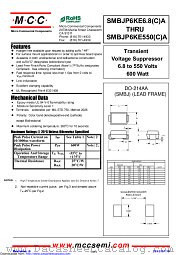 SMBJP6KE120A datasheet pdf Micro Commercial Components