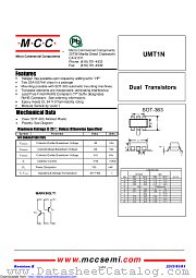 UMT1N datasheet pdf Micro Commercial Components