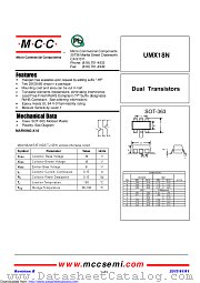 UMX18N datasheet pdf Micro Commercial Components