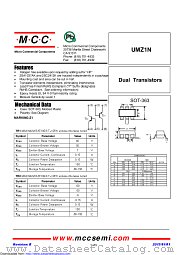 UMZ1N datasheet pdf Micro Commercial Components