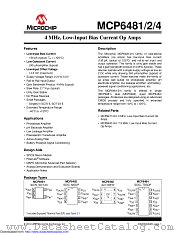 MCP6481 datasheet pdf Microchip
