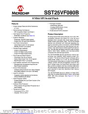 SST25VF080B-80-4I-S2AE datasheet pdf Microchip