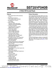SST25VF040B-50-4I-S2AF-T datasheet pdf Microchip