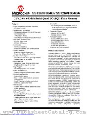 SST26VF064BAT-104I/SO datasheet pdf Microchip