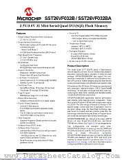 SST26VF032BT-104V/MF datasheet pdf Microchip