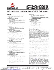 SST26WF080BAT-104I/NP datasheet pdf Microchip